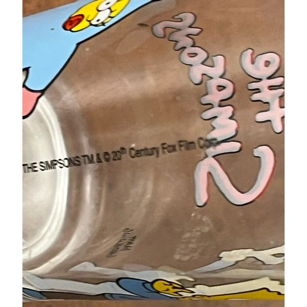 Simpsons Drinking Juice‎ Glass Bart Baby Maggie Rare Promo 2021 Slingshot Snow